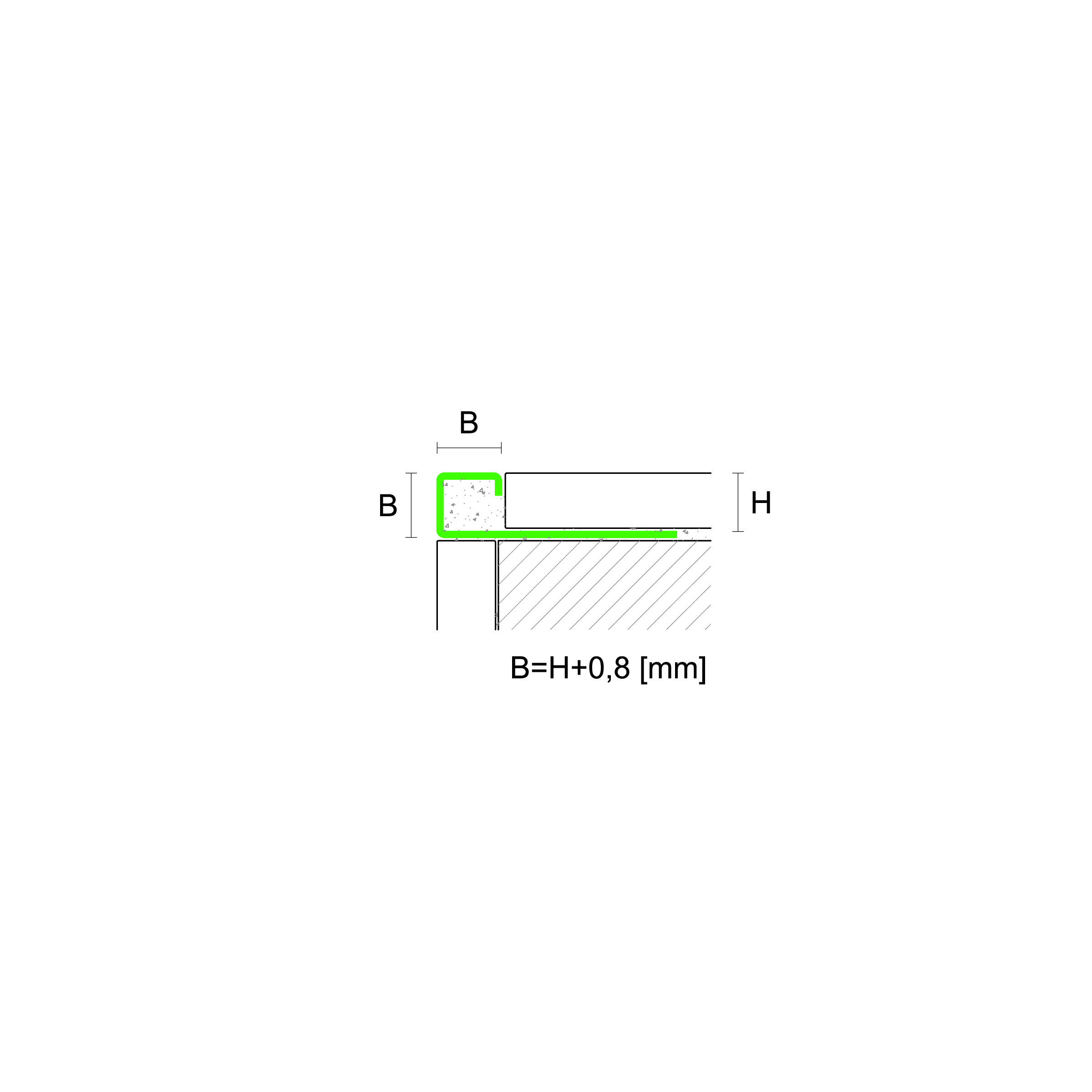 Dimensions Profil pour angle externe carré ZQIN